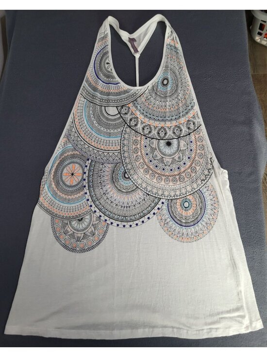 Sweaty Betty Tops - Sweaty Betty Women's LG Viscose Linen Blend Tank Top T Back Yoga Workout Boho